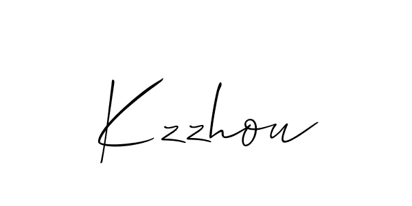 Design your own signature with our free online signature maker. With this signature software, you can create a handwritten (Allison_Script) signature for name Kzzhou. Kzzhou signature style 2 images and pictures png