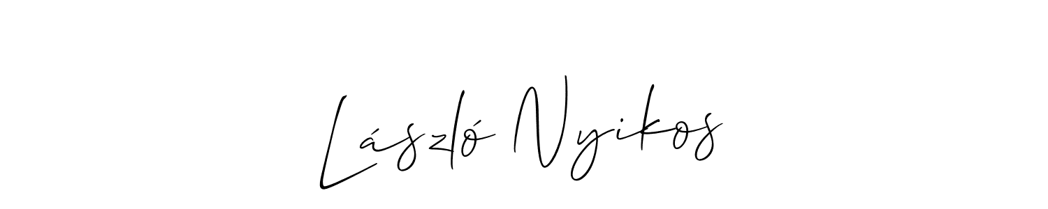 See photos of László Nyikos official signature by Spectra . Check more albums & portfolios. Read reviews & check more about Allison_Script font. László Nyikos signature style 2 images and pictures png