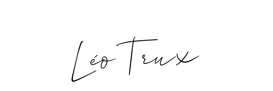 How to make Léo Trux name signature. Use Allison_Script style for creating short signs online. This is the latest handwritten sign. Léo Trux signature style 2 images and pictures png