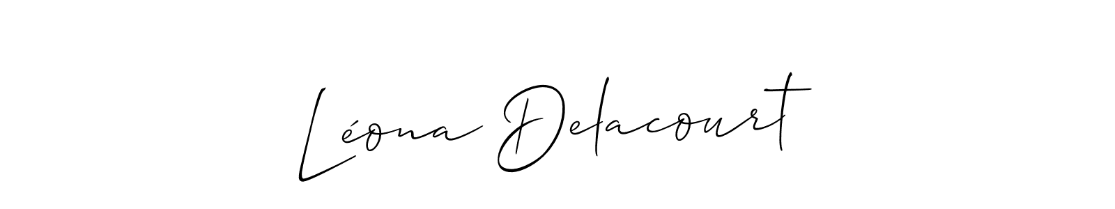 Best and Professional Signature Style for Léona Delacourt. Allison_Script Best Signature Style Collection. Léona Delacourt signature style 2 images and pictures png