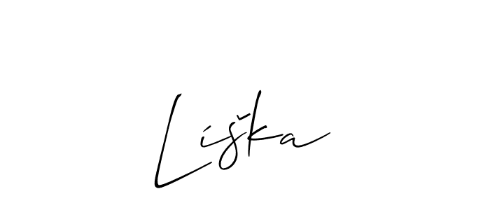 It looks lik you need a new signature style for name Líška. Design unique handwritten (Allison_Script) signature with our free signature maker in just a few clicks. Líška signature style 2 images and pictures png