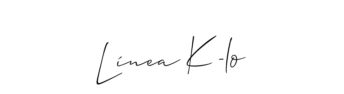 Línea K-lo stylish signature style. Best Handwritten Sign (Allison_Script) for my name. Handwritten Signature Collection Ideas for my name Línea K-lo. Línea K-lo signature style 2 images and pictures png