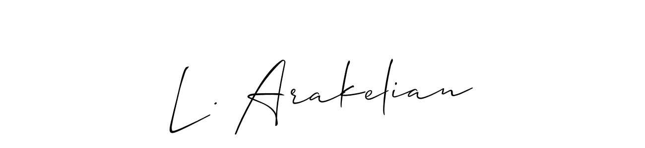 Once you've used our free online signature maker to create your best signature Allison_Script style, it's time to enjoy all of the benefits that L . Arakelian name signing documents. L . Arakelian signature style 2 images and pictures png