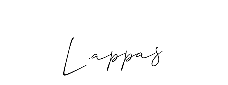 Similarly Allison_Script is the best handwritten signature design. Signature creator online .You can use it as an online autograph creator for name L .appas. L .appas signature style 2 images and pictures png