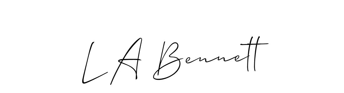 You can use this online signature creator to create a handwritten signature for the name L A Bennett. This is the best online autograph maker. L A Bennett signature style 2 images and pictures png