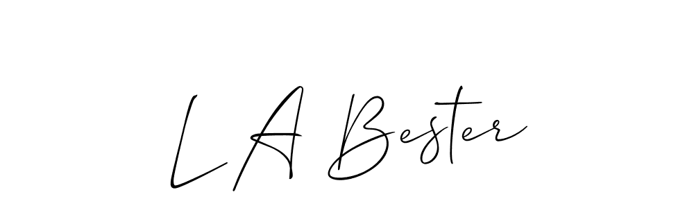 How to make L A Bester signature? Allison_Script is a professional autograph style. Create handwritten signature for L A Bester name. L A Bester signature style 2 images and pictures png