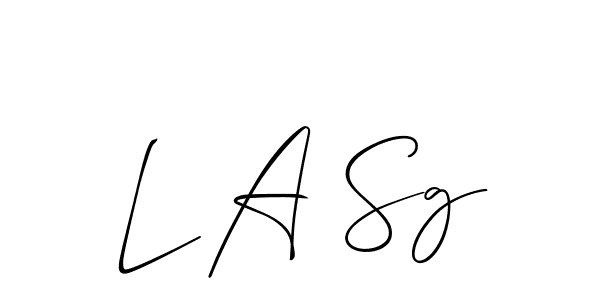 Similarly Allison_Script is the best handwritten signature design. Signature creator online .You can use it as an online autograph creator for name L A Sg. L A Sg signature style 2 images and pictures png