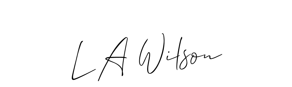 How to Draw L A Wilson signature style? Allison_Script is a latest design signature styles for name L A Wilson. L A Wilson signature style 2 images and pictures png