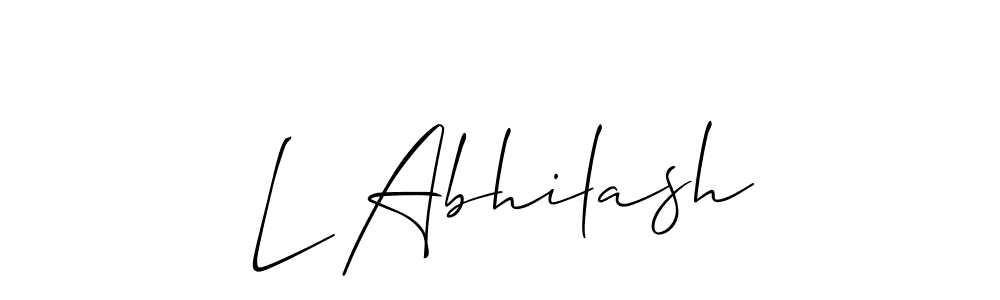 How to make L Abhilash signature? Allison_Script is a professional autograph style. Create handwritten signature for L Abhilash name. L Abhilash signature style 2 images and pictures png