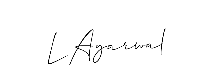 L Agarwal stylish signature style. Best Handwritten Sign (Allison_Script) for my name. Handwritten Signature Collection Ideas for my name L Agarwal. L Agarwal signature style 2 images and pictures png