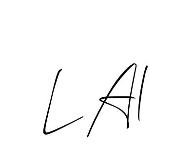 You can use this online signature creator to create a handwritten signature for the name L Al. This is the best online autograph maker. L Al signature style 2 images and pictures png