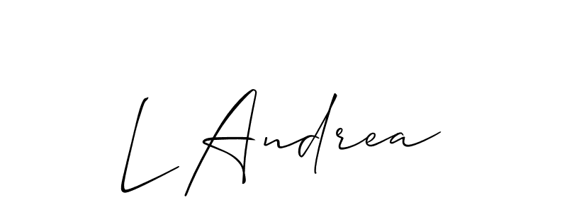 Make a beautiful signature design for name L Andrea. With this signature (Allison_Script) style, you can create a handwritten signature for free. L Andrea signature style 2 images and pictures png