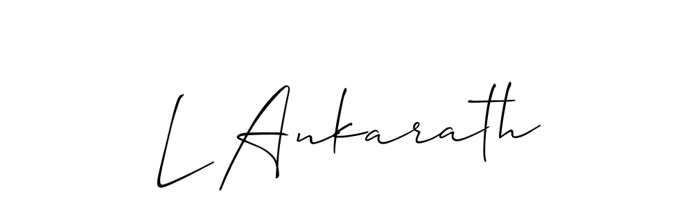 It looks lik you need a new signature style for name L Ankarath. Design unique handwritten (Allison_Script) signature with our free signature maker in just a few clicks. L Ankarath signature style 2 images and pictures png