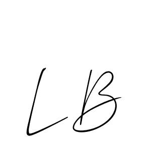 Design your own signature with our free online signature maker. With this signature software, you can create a handwritten (Allison_Script) signature for name L B. L B signature style 2 images and pictures png