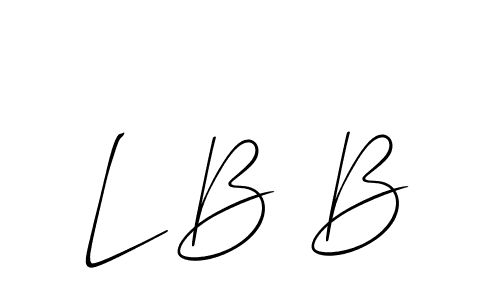 How to make L B B signature? Allison_Script is a professional autograph style. Create handwritten signature for L B B name. L B B signature style 2 images and pictures png