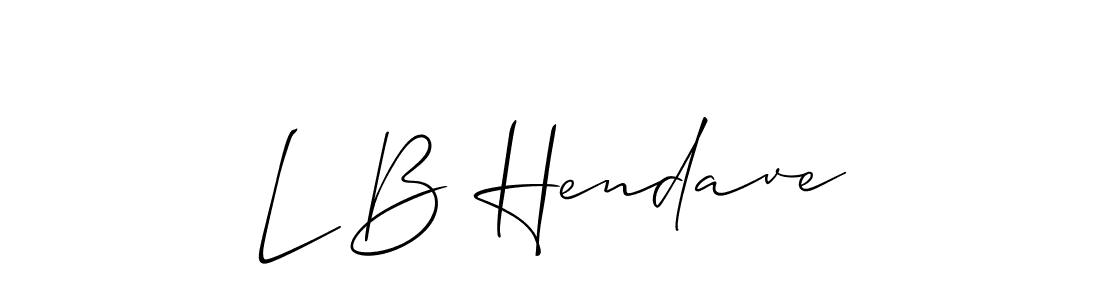 Also we have L B Hendave name is the best signature style. Create professional handwritten signature collection using Allison_Script autograph style. L B Hendave signature style 2 images and pictures png