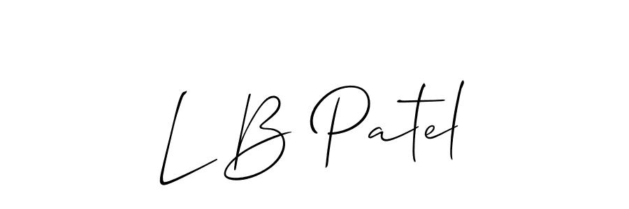 Also we have L B Patel name is the best signature style. Create professional handwritten signature collection using Allison_Script autograph style. L B Patel signature style 2 images and pictures png
