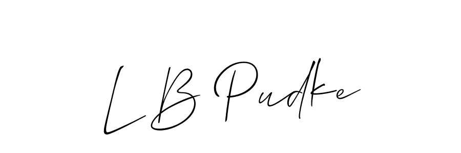 Create a beautiful signature design for name L B Pudke. With this signature (Allison_Script) fonts, you can make a handwritten signature for free. L B Pudke signature style 2 images and pictures png