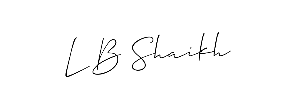 You should practise on your own different ways (Allison_Script) to write your name (L B Shaikh) in signature. don't let someone else do it for you. L B Shaikh signature style 2 images and pictures png
