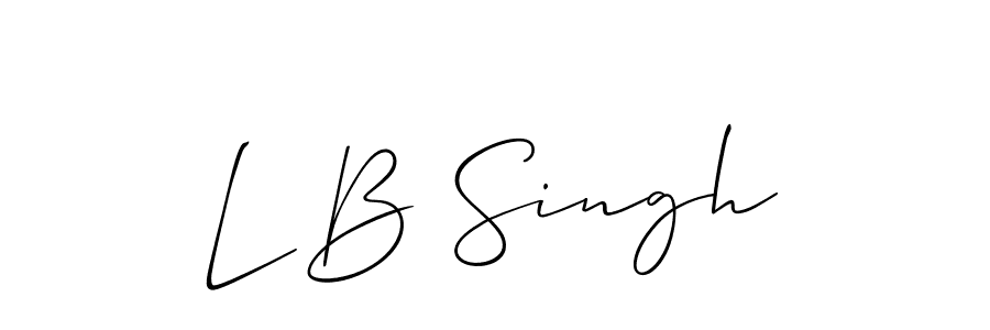 if you are searching for the best signature style for your name L B Singh. so please give up your signature search. here we have designed multiple signature styles  using Allison_Script. L B Singh signature style 2 images and pictures png