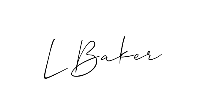 Allison_Script is a professional signature style that is perfect for those who want to add a touch of class to their signature. It is also a great choice for those who want to make their signature more unique. Get L Baker name to fancy signature for free. L Baker signature style 2 images and pictures png