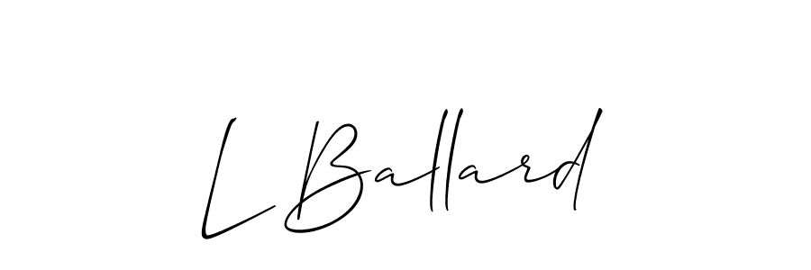 if you are searching for the best signature style for your name L Ballard. so please give up your signature search. here we have designed multiple signature styles  using Allison_Script. L Ballard signature style 2 images and pictures png