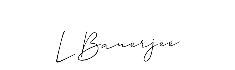 Make a beautiful signature design for name L Banerjee. Use this online signature maker to create a handwritten signature for free. L Banerjee signature style 2 images and pictures png