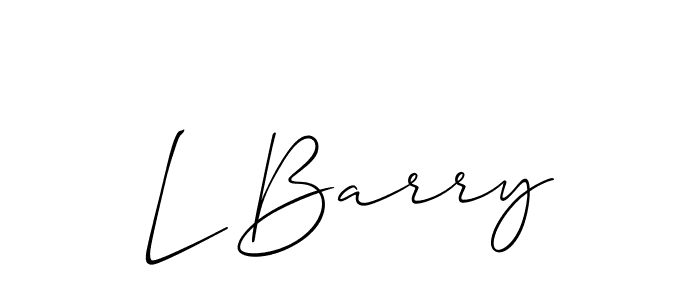 How to make L Barry name signature. Use Allison_Script style for creating short signs online. This is the latest handwritten sign. L Barry signature style 2 images and pictures png