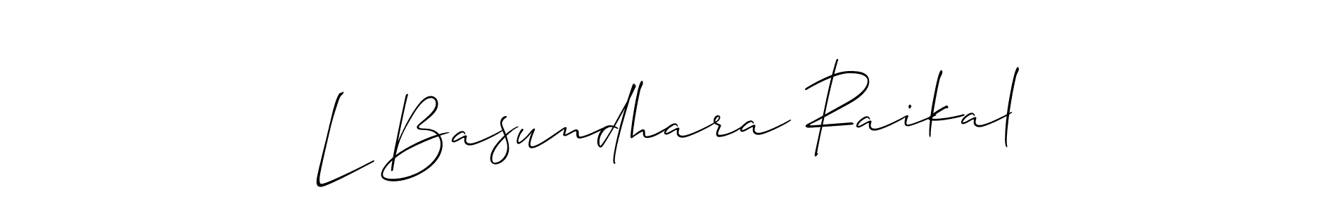 Best and Professional Signature Style for L Basundhara Raikal. Allison_Script Best Signature Style Collection. L Basundhara Raikal signature style 2 images and pictures png