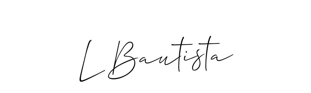 How to make L Bautista signature? Allison_Script is a professional autograph style. Create handwritten signature for L Bautista name. L Bautista signature style 2 images and pictures png