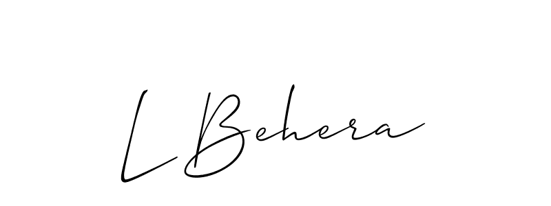 Once you've used our free online signature maker to create your best signature Allison_Script style, it's time to enjoy all of the benefits that L Behera name signing documents. L Behera signature style 2 images and pictures png