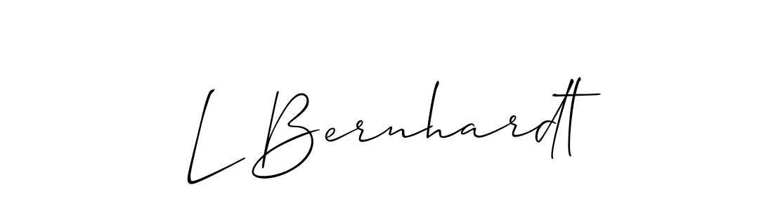 It looks lik you need a new signature style for name L Bernhardt. Design unique handwritten (Allison_Script) signature with our free signature maker in just a few clicks. L Bernhardt signature style 2 images and pictures png