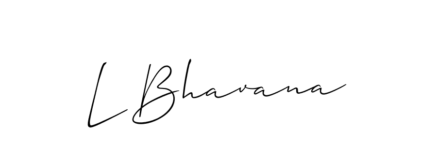 if you are searching for the best signature style for your name L Bhavana. so please give up your signature search. here we have designed multiple signature styles  using Allison_Script. L Bhavana signature style 2 images and pictures png