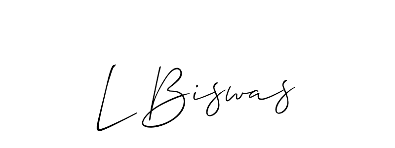 L Biswas stylish signature style. Best Handwritten Sign (Allison_Script) for my name. Handwritten Signature Collection Ideas for my name L Biswas. L Biswas signature style 2 images and pictures png