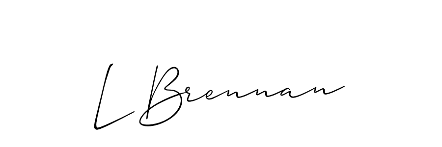 How to make L Brennan name signature. Use Allison_Script style for creating short signs online. This is the latest handwritten sign. L Brennan signature style 2 images and pictures png