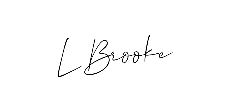 You should practise on your own different ways (Allison_Script) to write your name (L Brooke) in signature. don't let someone else do it for you. L Brooke signature style 2 images and pictures png