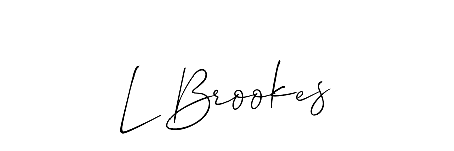 Also we have L Brookes name is the best signature style. Create professional handwritten signature collection using Allison_Script autograph style. L Brookes signature style 2 images and pictures png