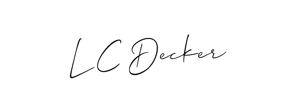 Here are the top 10 professional signature styles for the name L C Decker. These are the best autograph styles you can use for your name. L C Decker signature style 2 images and pictures png