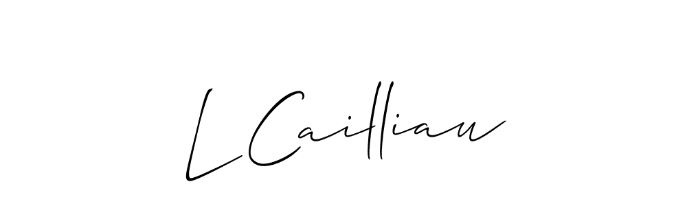 if you are searching for the best signature style for your name L Cailliau. so please give up your signature search. here we have designed multiple signature styles  using Allison_Script. L Cailliau signature style 2 images and pictures png
