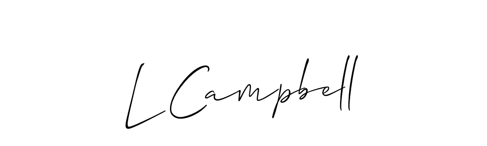 Make a beautiful signature design for name L Campbell. With this signature (Allison_Script) style, you can create a handwritten signature for free. L Campbell signature style 2 images and pictures png