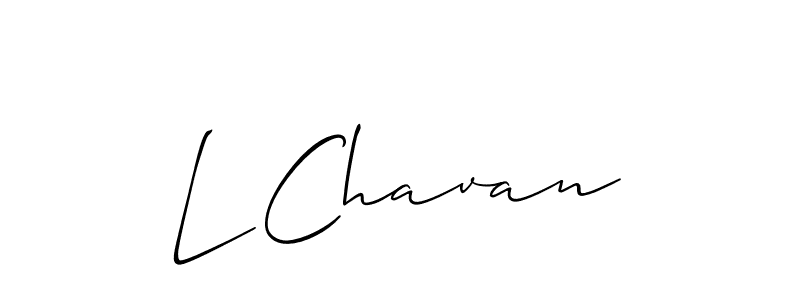Use a signature maker to create a handwritten signature online. With this signature software, you can design (Allison_Script) your own signature for name L Chavan. L Chavan signature style 2 images and pictures png