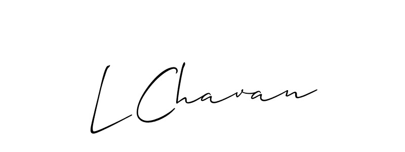 Use a signature maker to create a handwritten signature online. With this signature software, you can design (Allison_Script) your own signature for name L Chavan. L Chavan signature style 2 images and pictures png