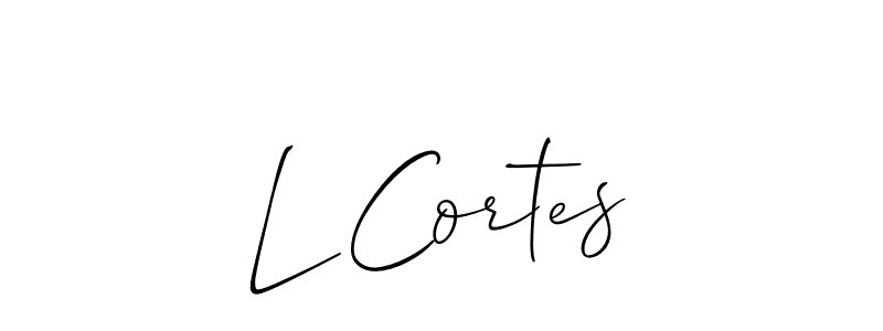 L Cortes stylish signature style. Best Handwritten Sign (Allison_Script) for my name. Handwritten Signature Collection Ideas for my name L Cortes. L Cortes signature style 2 images and pictures png