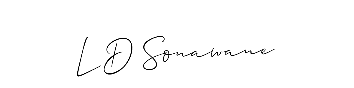 How to Draw L D Sonawane signature style? Allison_Script is a latest design signature styles for name L D Sonawane. L D Sonawane signature style 2 images and pictures png