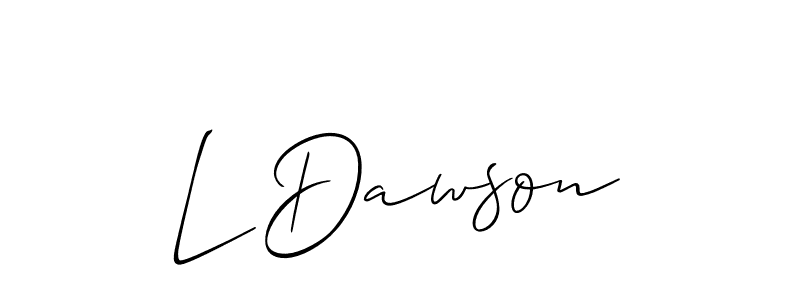 Make a beautiful signature design for name L Dawson. With this signature (Allison_Script) style, you can create a handwritten signature for free. L Dawson signature style 2 images and pictures png