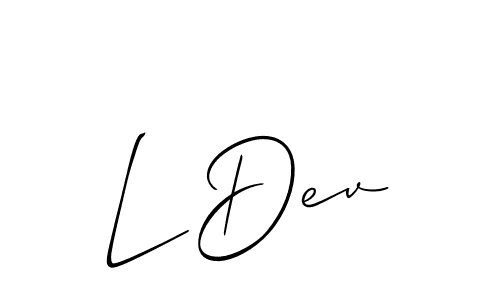 This is the best signature style for the L Dev name. Also you like these signature font (Allison_Script). Mix name signature. L Dev signature style 2 images and pictures png