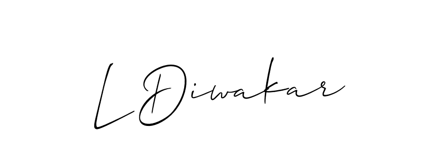 Check out images of Autograph of L Diwakar name. Actor L Diwakar Signature Style. Allison_Script is a professional sign style online. L Diwakar signature style 2 images and pictures png