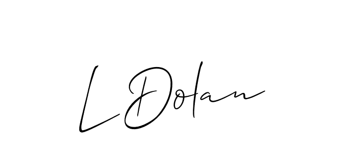 It looks lik you need a new signature style for name L Dolan. Design unique handwritten (Allison_Script) signature with our free signature maker in just a few clicks. L Dolan signature style 2 images and pictures png