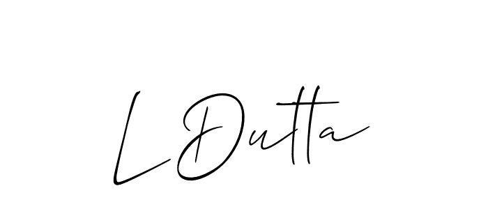 Also we have L Dutta name is the best signature style. Create professional handwritten signature collection using Allison_Script autograph style. L Dutta signature style 2 images and pictures png