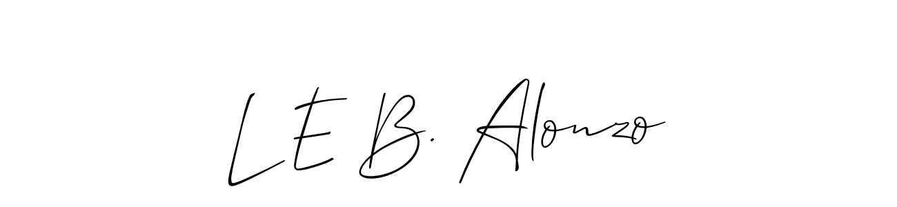 See photos of L E B. Alonzo official signature by Spectra . Check more albums & portfolios. Read reviews & check more about Allison_Script font. L E B. Alonzo signature style 2 images and pictures png